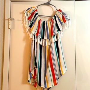 Off the Shoulder Tassel Top